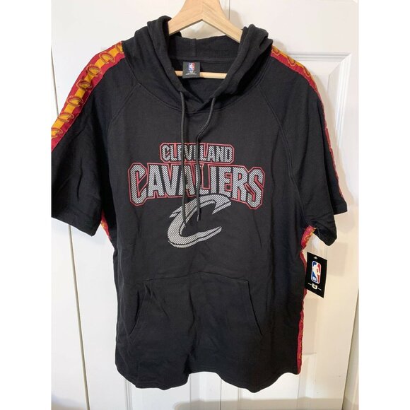 New NBA Cleveland Cavaliers Unisex Short Sleeve Pull Over Hoodie Large Black NWT - Picture 3 of 8